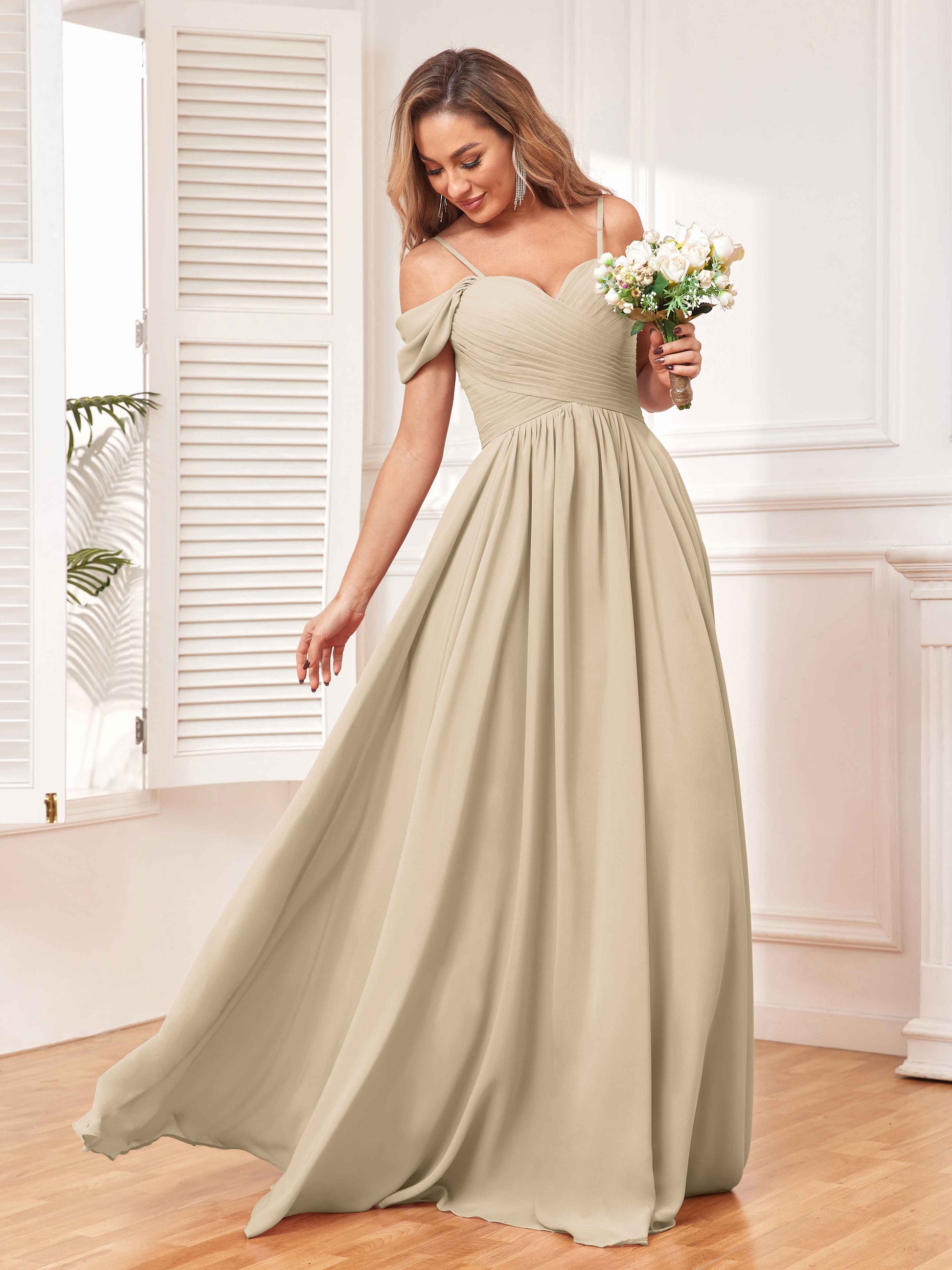 Enthralling A Line Draped Sleeves Bridesmaid Dresses With Pockets mollyevers.com Enthralling A Line Draped Sleeves Bridesmaid Dresses With Pockets mollyevers.com