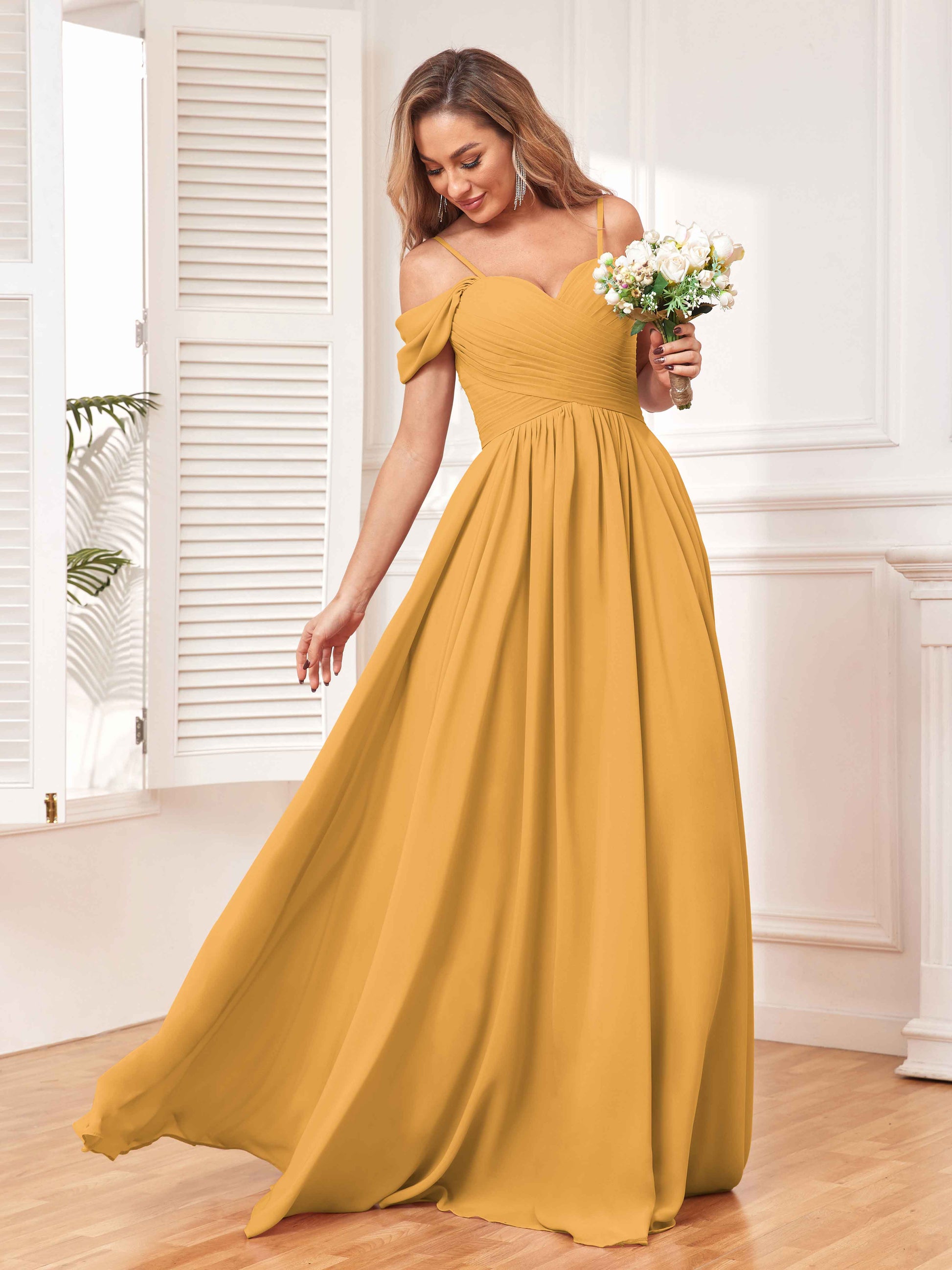 Enthralling A Line Draped Sleeves Bridesmaid Dresses With Pockets mollyevers.com Enthralling A Line Draped Sleeves Bridesmaid Dresses With Pockets mollyevers.com