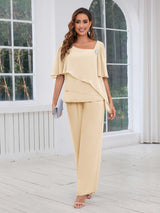 Free Shipping Ethereal Three Pieces Beading Chiffon Mother Of The Bride Dresses
