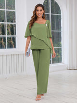 Free Shipping Ethereal Three Pieces Beading Chiffon Mother Of The Bride Dresses