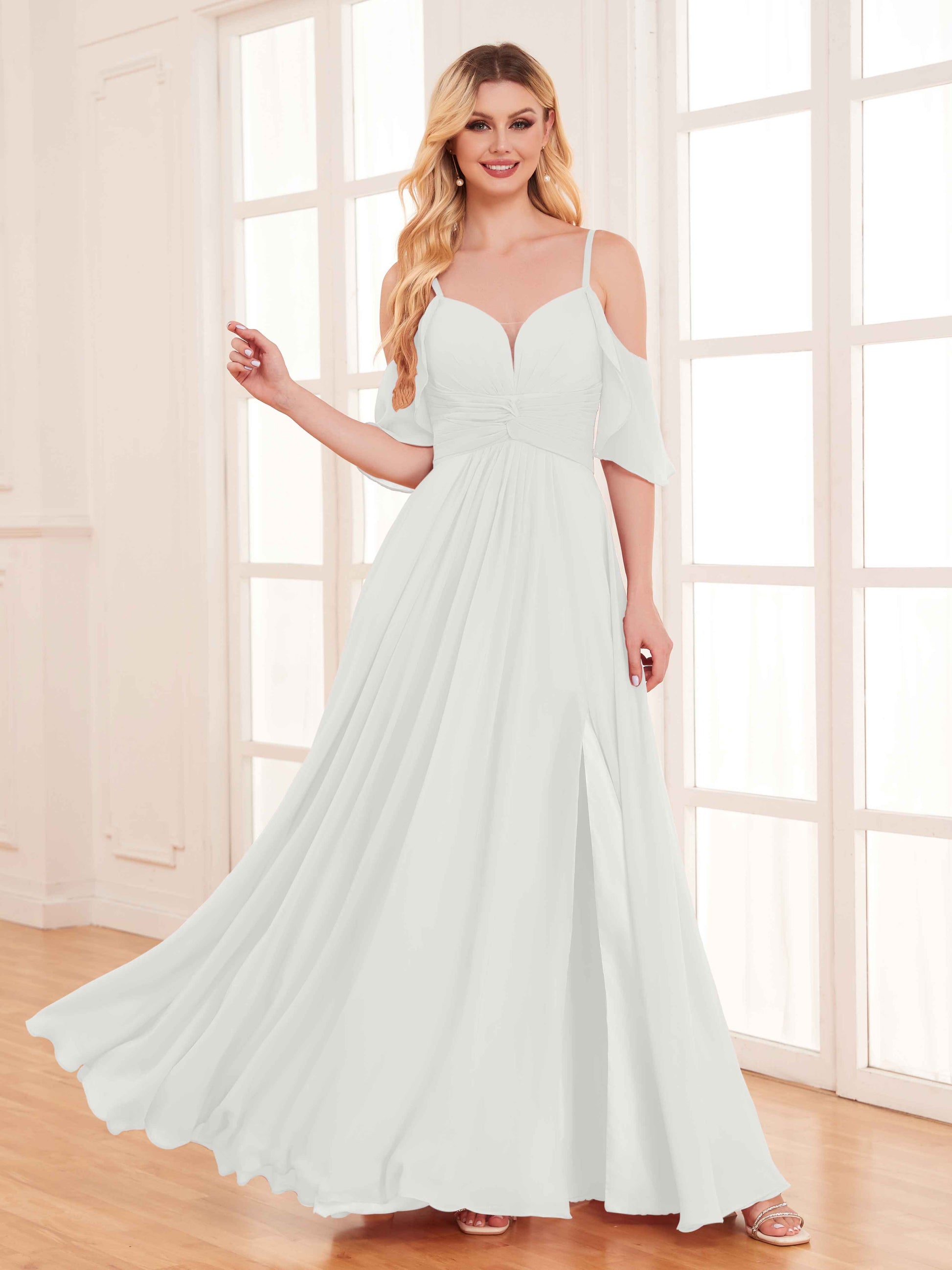 ivory chiffon bridesmaid dresses Ivory Bridesmaid Dresses