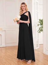 Flowing Ruched Floor Length Empire Waist Chiffon Bridesmaid Dresses