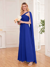 Flowing Ruched Floor Length Empire Waist Chiffon Bridesmaid Dresses