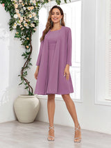 Glamorous Round Two Pieces Chiffon Knee Length Mother Of The Bride Dresses