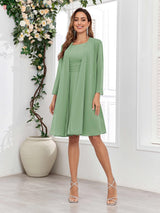 Glamorous Round Two Pieces Chiffon Knee Length Mother Of The Bride Dresses
