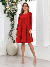 Glamorous Round Two Pieces Chiffon Knee Length Mother Of The Bride Dresses