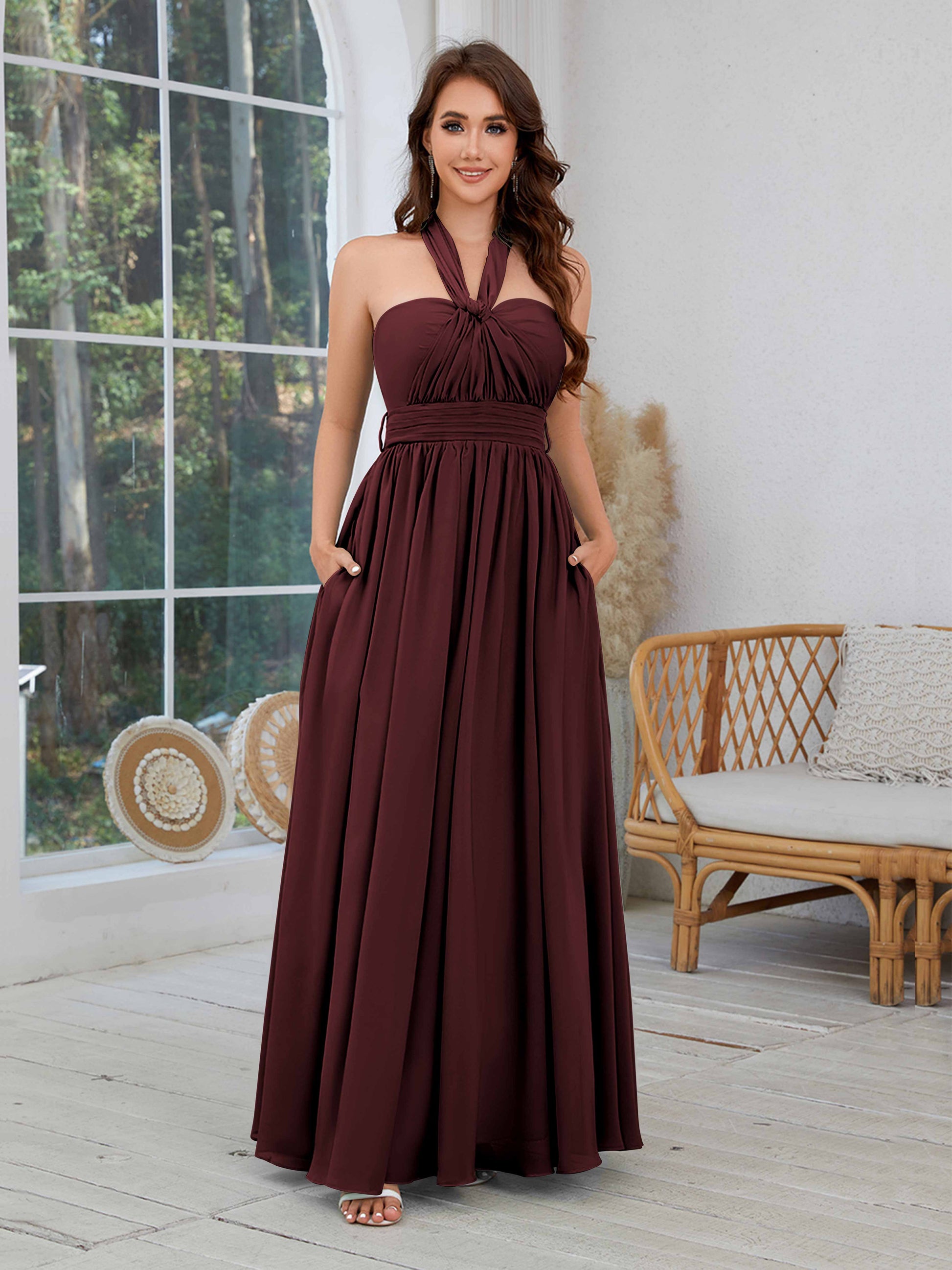 chiffon cabernet bridesmaid dresses Cabernet Bridesmaid Dress Chiffon Size 3X