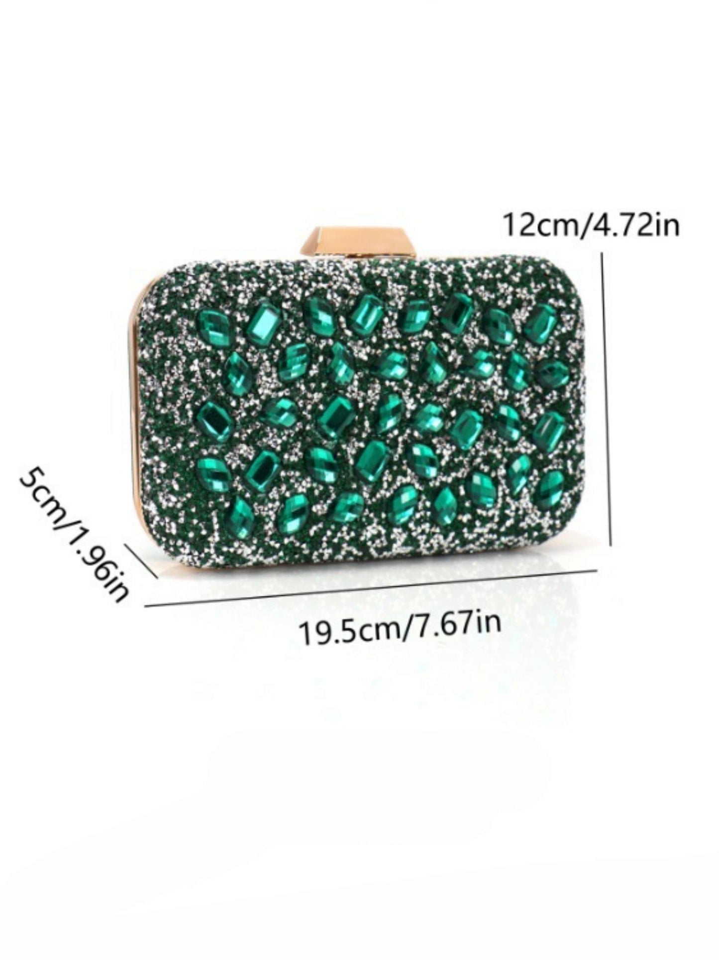 Luxury Full Rhinestone Acrylic Evening Clutch Bag for Wedding, Prom & Formal Events