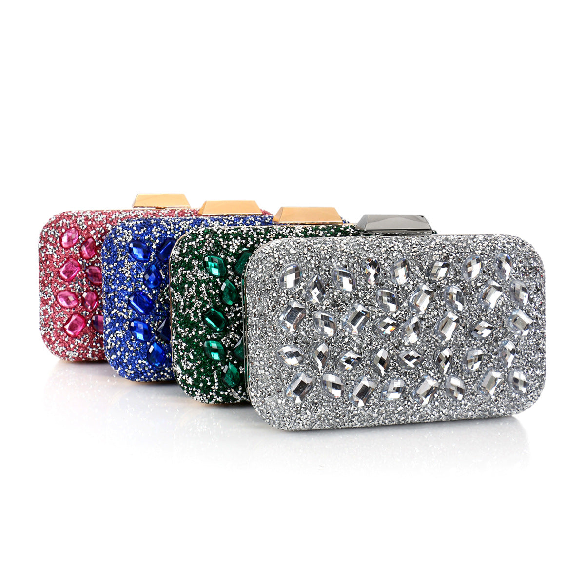 Luxury Full Rhinestone Acrylic Evening Clutch Bag for Wedding, Prom & Formal Events