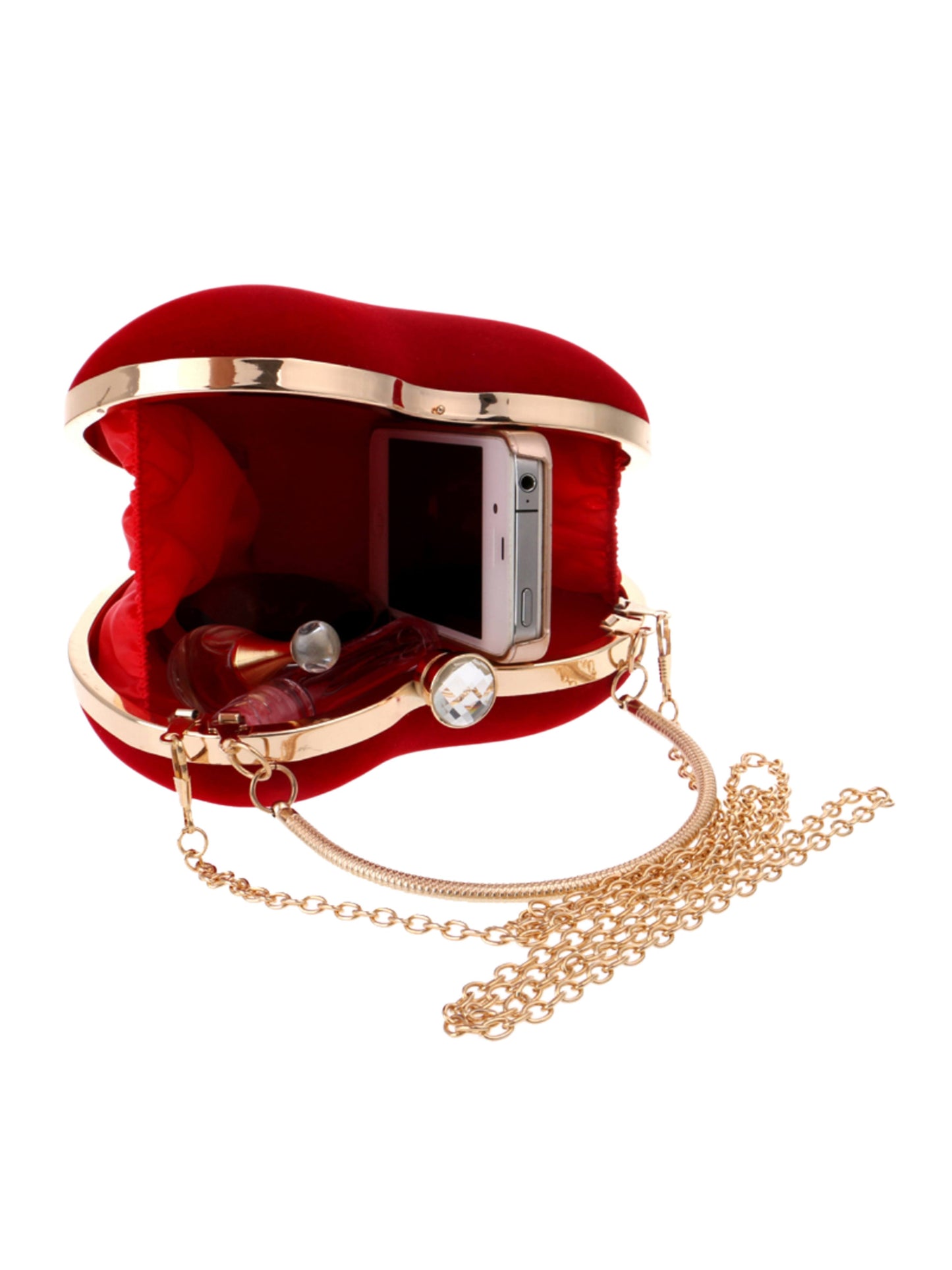 Luxury Heart Shaped Velvet Box Clutch Bag for Wedding, Prom & Special Occasions