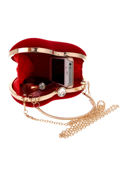 Luxury Heart Shaped Velvet Box Clutch Bag for Wedding, Prom & Special Occasions