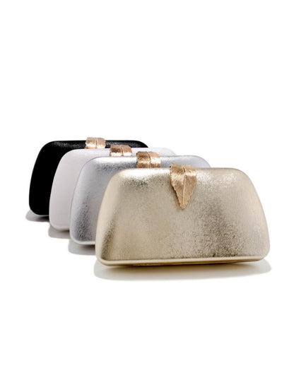 Luxury Leaf Clasp Evening Clutch Bag for Wedding, Party & Formal Events