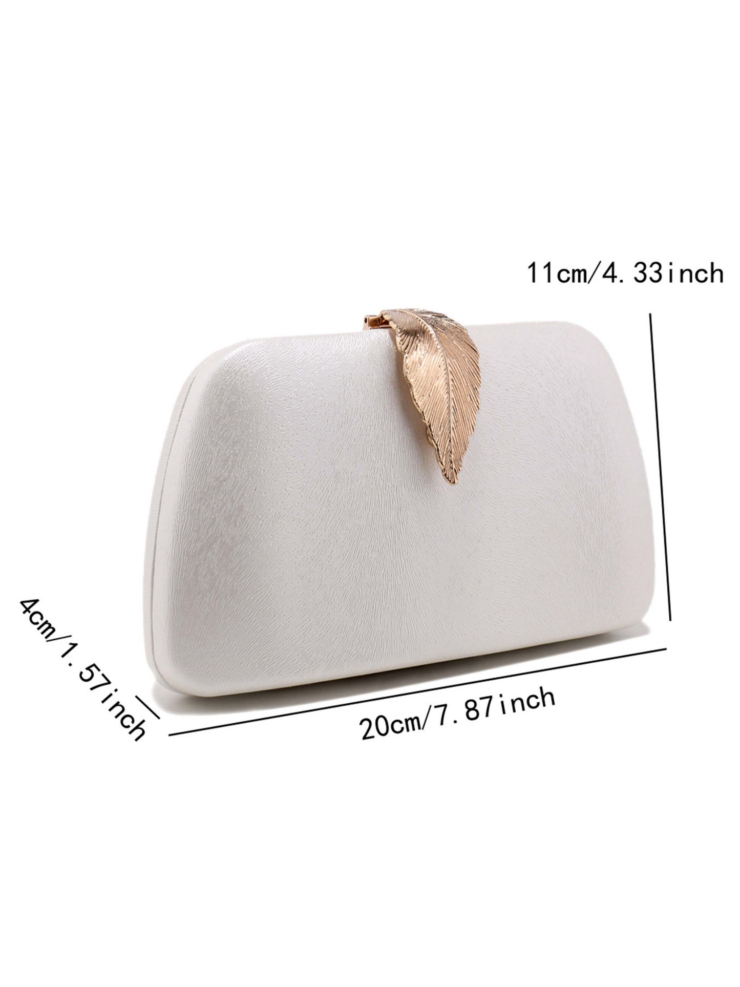 Luxury Leaf Clasp Evening Clutch Bag for Wedding, Party & Formal Events