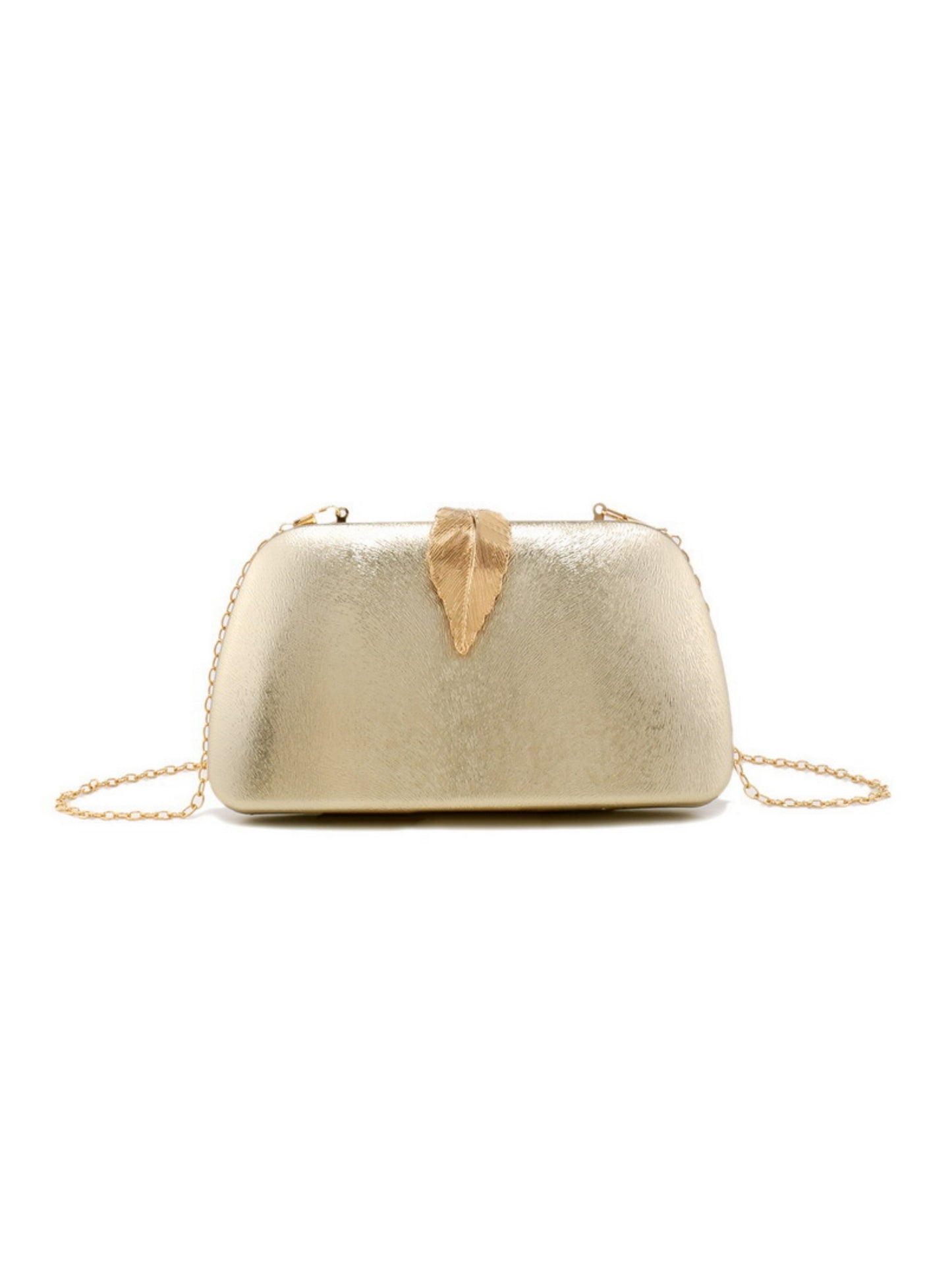 Luxury Leaf Clasp Evening Clutch Bag for Wedding, Party & Formal Events