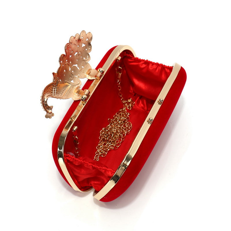 Luxury Peacock Crystal Evening Clutch Bag for Wedding & Formal Events