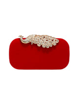 Luxury Peacock Crystal Evening Clutch Bag for Wedding & Formal Events