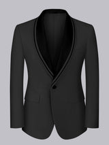 Men's Blazer Tailored Fit One Button Shawl Lapel Formal Business Wear