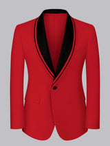 Men's Blazer Tailored Fit One Button Shawl Lapel Formal Business Wear