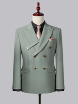 Men's Jacket Tailored Fit Two Buttons Single Breasted Notch Lapel Strap Groom Outfit