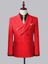 Men's Jacket Tailored Fit Two Buttons Single Breasted Notch Lapel Strap Groom Outfit