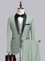 Men's Suits 3 Pieces Slim Fit One Button Shawl Lapel All Day Wear