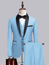 Men's Suits 3 Pieces Slim Fit One Button Shawl Lapel All Day Wear