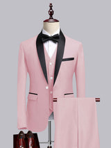 Men's Suits 3 Pieces Slim Fit One Button Shawl Lapel All Day Wear