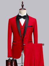 Men's Suits 3 Pieces Slim Fit One Button Shawl Lapel All Day Wear