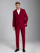 Men's Suits 3 Pieces Slim Fit Linen Breathable Set for Summer Wedding