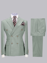 Men's Suits 2 Pieces Slim Fit Two Buttons Groom Outfit Award Ceremony Elegant Gentleman Style