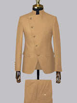 Men's Suits 2 Piece Slim Fit Stand Up Collar Formal Wear for Business and Events