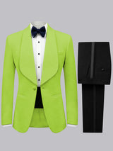 Men's Suits 2 Pieces Slim Fit Tuxedo Shawl Lapel Wedding & Formal Blazer Set