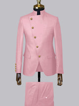 Men's Suits 2 Piece Slim Fit Stand Up Collar Formal Wear for Business and Events