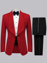 Men's Suits 2 Pieces Slim Fit Tuxedo Shawl Lapel Wedding & Formal Blazer Set