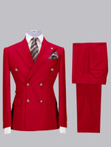 Men's Suits 2 Pieces Slim Fit Two Buttons Groom Outfit Award Ceremony Elegant Gentleman Style