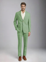 Men's Suits 2 Pieces Tailored Fit Linen Suit Set for Wedding & Business