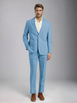 Men's Suits 2 Pieces Tailored Fit Linen Suit Set for Wedding & Business