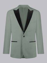 Men's Blazer Tailored Fit One Button Peak Lapel Office Wear