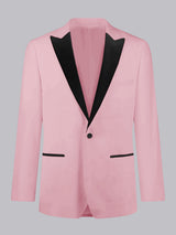 Men's Blazer Tailored Fit One Button Peak Lapel Office Wear