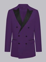 Men's Blazer Tailored Fit Double Breasted Peak Lapel for Daily Wear