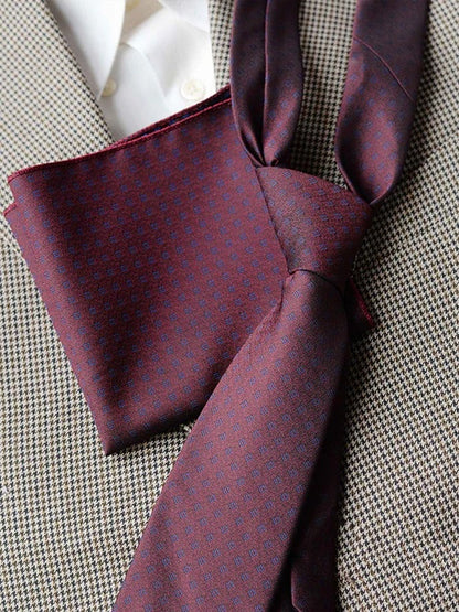 Men’s Luxury Patterned Tie and Pocket Square Set Classic Formal Style