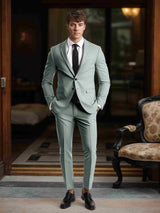 Men's Suits 2 Pieces Slim Fit Two Buttons Wedding Outfit