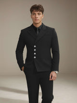 Men's Suits 2 Pieces Modern Style Wrap Suit Elegant Formal Wear