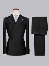 Men's Suits 2 Pieces Slim Fit Peak Lapel One Button Wedding Guest Wear