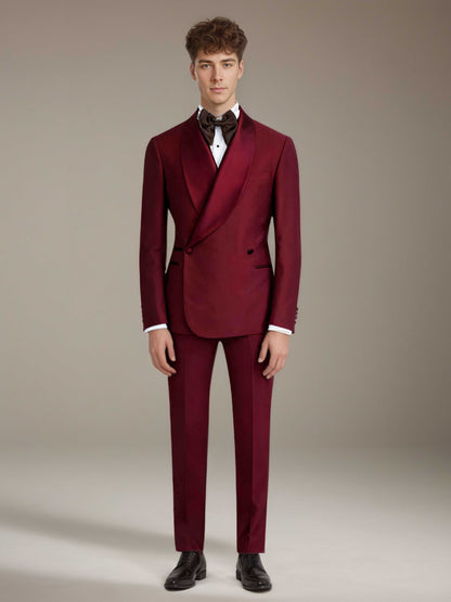 Men's Suits 2 Pieces Slim Fit Gala Night Attire Elegant Formal Wear