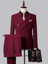 Men's Suits 2 Pieces Tailored Fit Two Buttons Single Breasted Notch Lapel Strap Groom Outfit