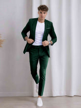 Men's Suits 2 Pieces Slim Fit One Button Wedding Outfit Elegant Gentleman Look