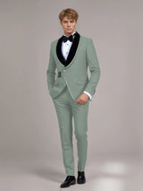 Men's Suits 2 Pieces Modern Style Belted Shawl Lapel for Formal Wear