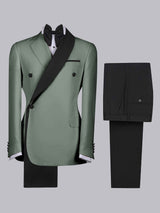 Men's Suits 2 Pieces Modern Style Shawl Lapel Outfit Elegant Style