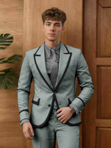 Men's Suits 2 Pieces Modern Style Two Buttons Cocktail Party Outfit Sophisticated Detailing
